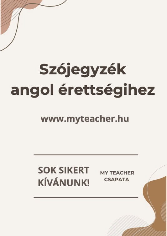 Szójegyzék angol érettségihez